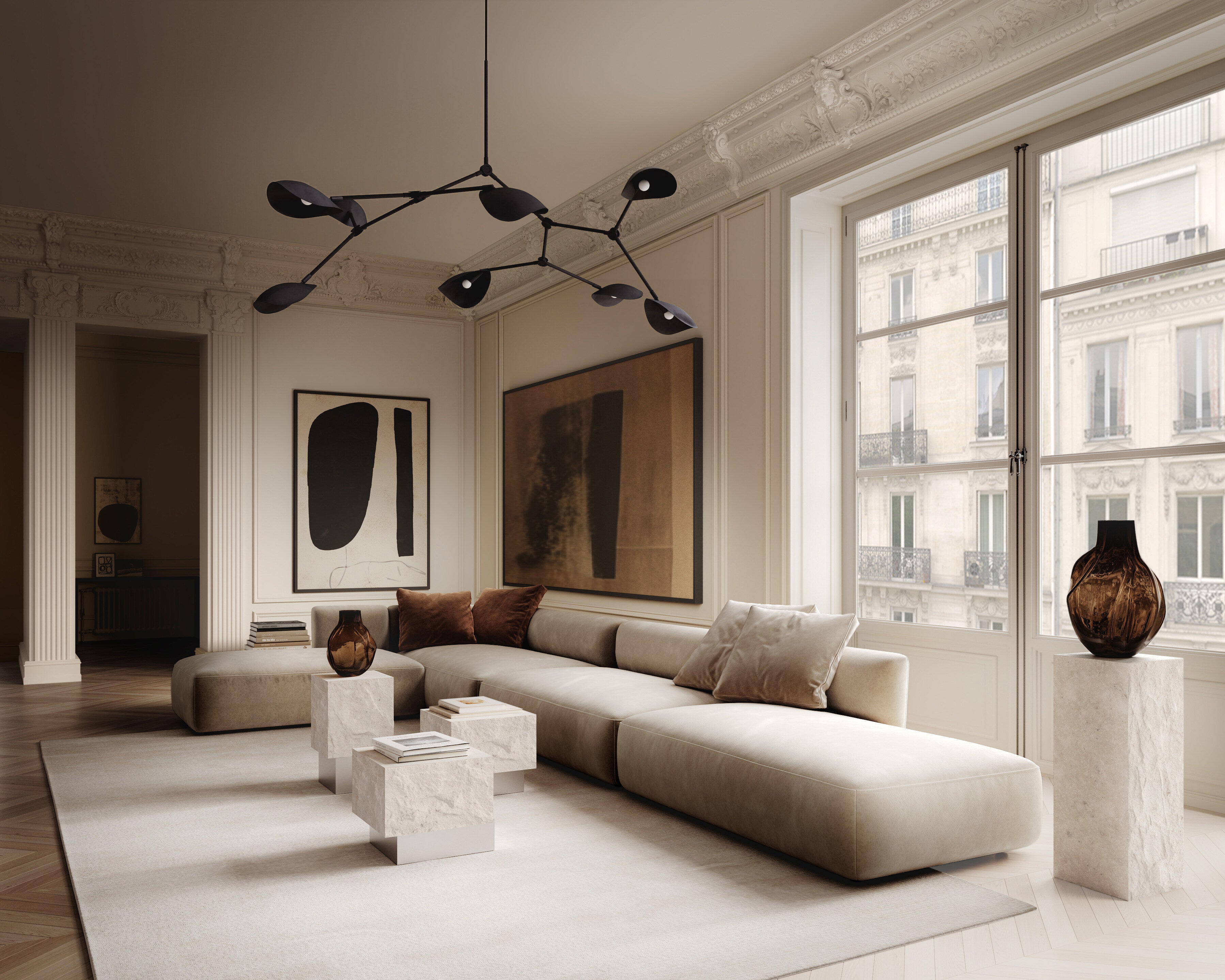 101-copenhagen-stingray-chandelier-grande-kronleuchter-burned-black image 4