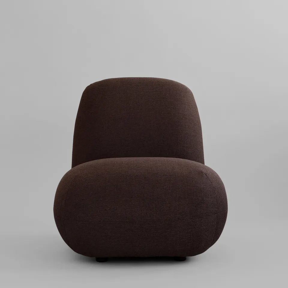 101-copenhagen-toe-flat-sessel-dunkelbraun-stoff image 1