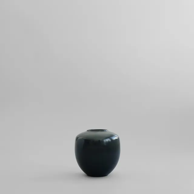 101-copenhagen-sunao-vase-mini-dark-green-keramik image 1