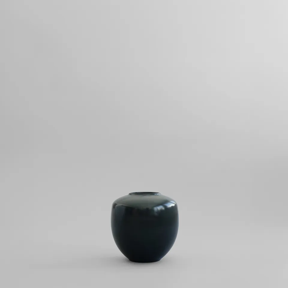 101-copenhagen-sunao-vase-mini-dark-green-keramik image 1