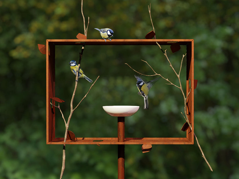 frederik-roij-framed-feeder-vogelhaus-cortenstahl-195-cm image 2