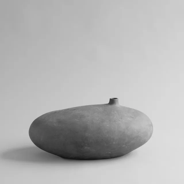 101-copenhagen-submarine-fat-vase-dark-grey-keramik image 1