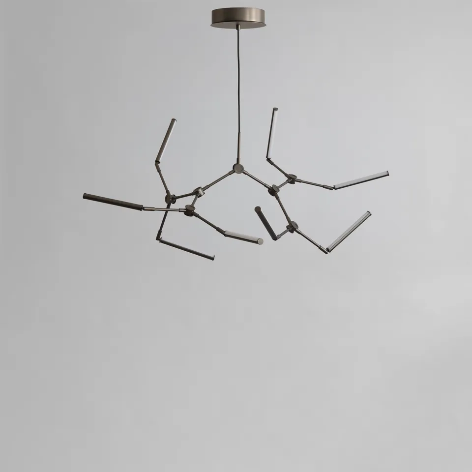 101-copenhagen-stick-chandelier-mini-bronze-led-kronleuchter image 1