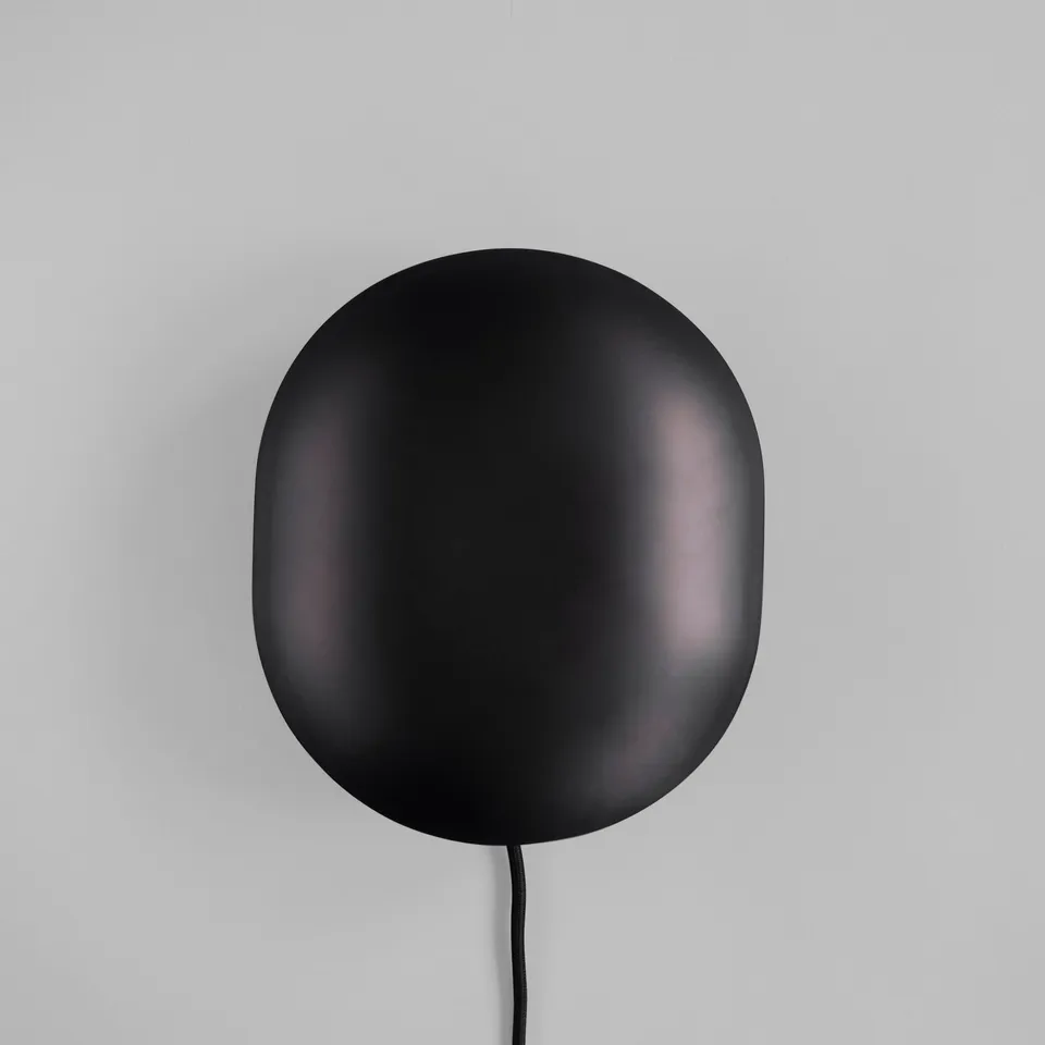 101-copenhagen-clam-wandleuchte-burned-black-metall-e14 image 1