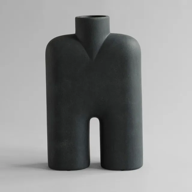 101-copenhagen-cobra-vase-tall-hexa-schwarze-bodenvase image 1