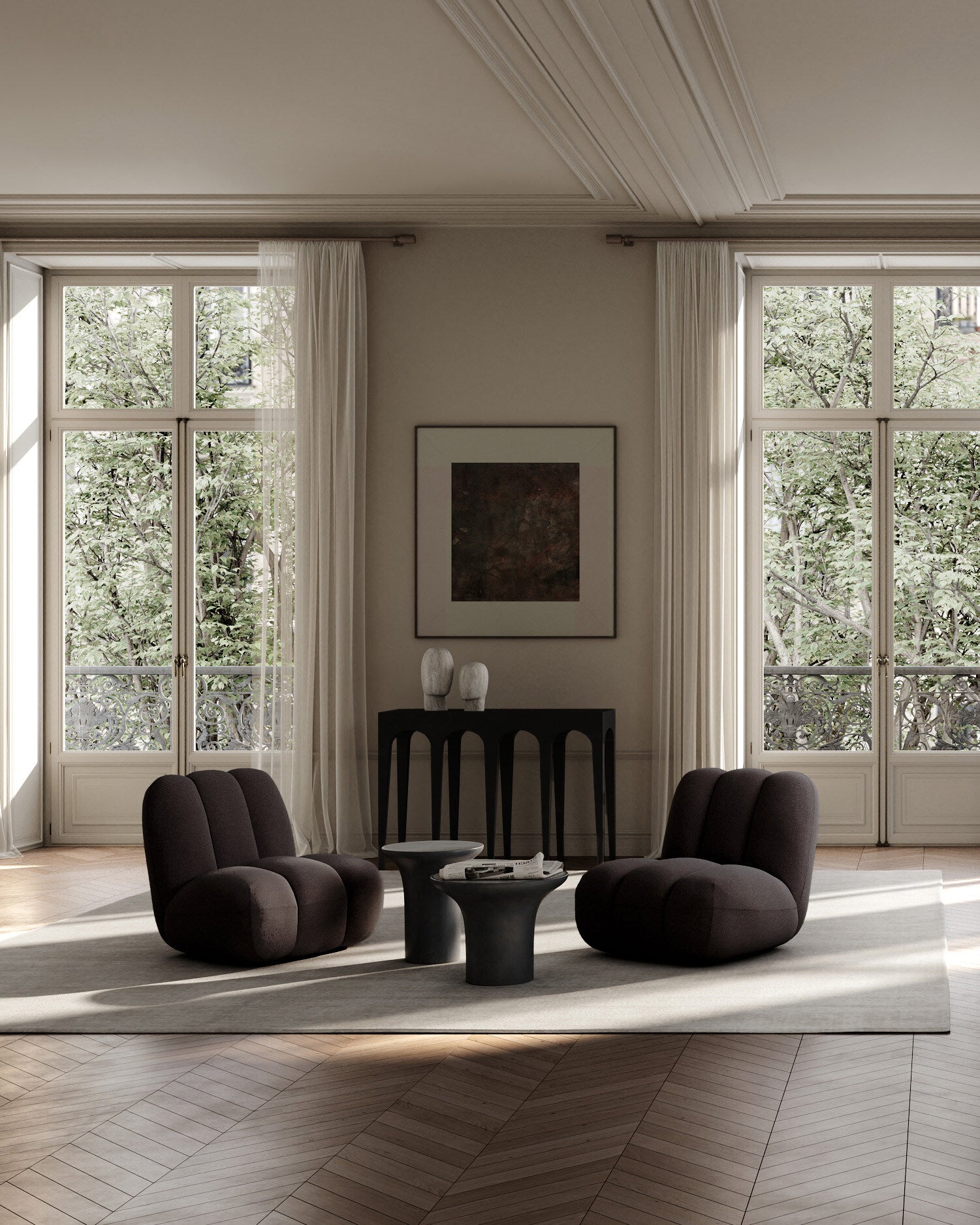 101-copenhagen-toe-chair-sessel-dark-brown-stoff image 3