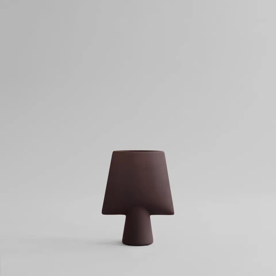 101-copenhagen-sphere-vase-square-mini-chocolate-brown-25cm image 1