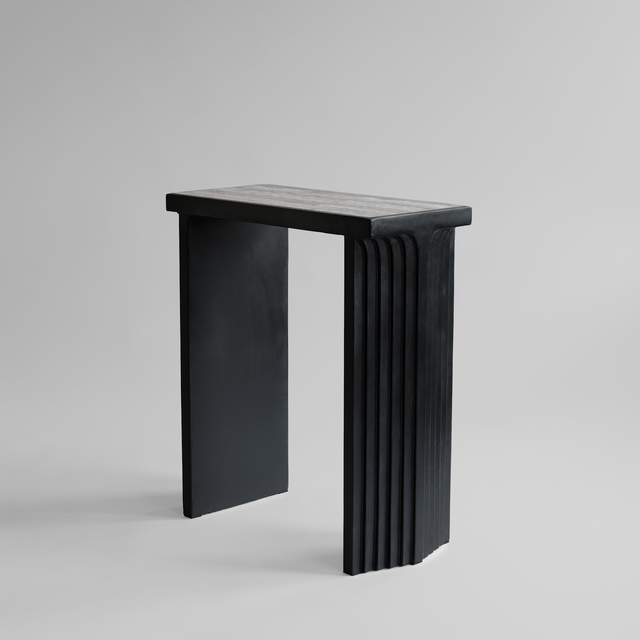 101-copenhagen-arc-console-konsole-silver-travertine image 1