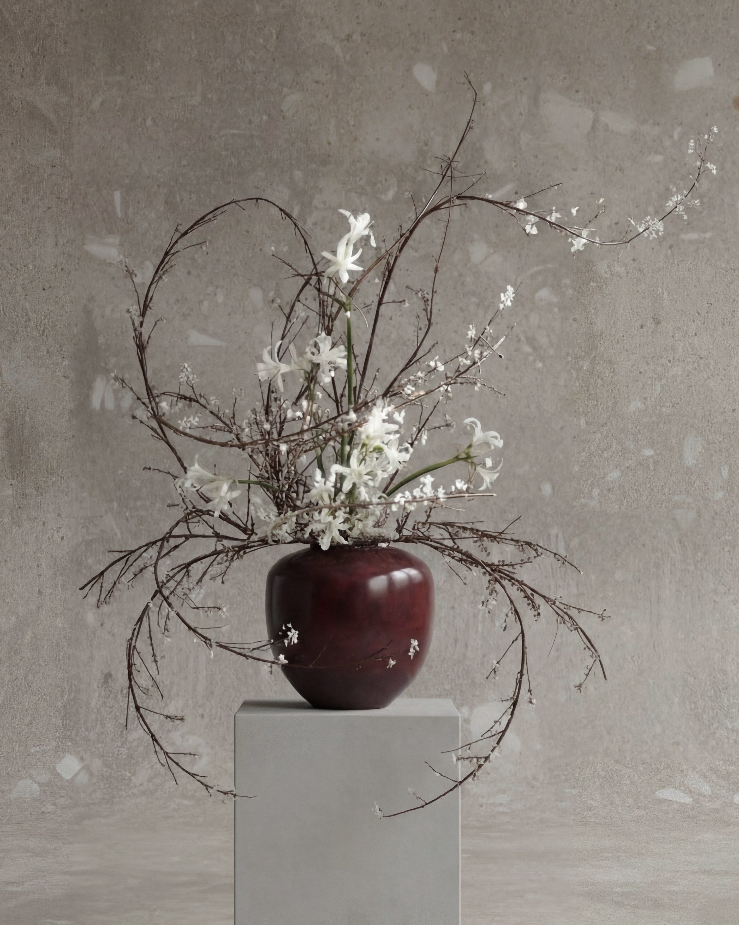101-copenhagen-sunao-vase-medio-maroon-keramik image 2