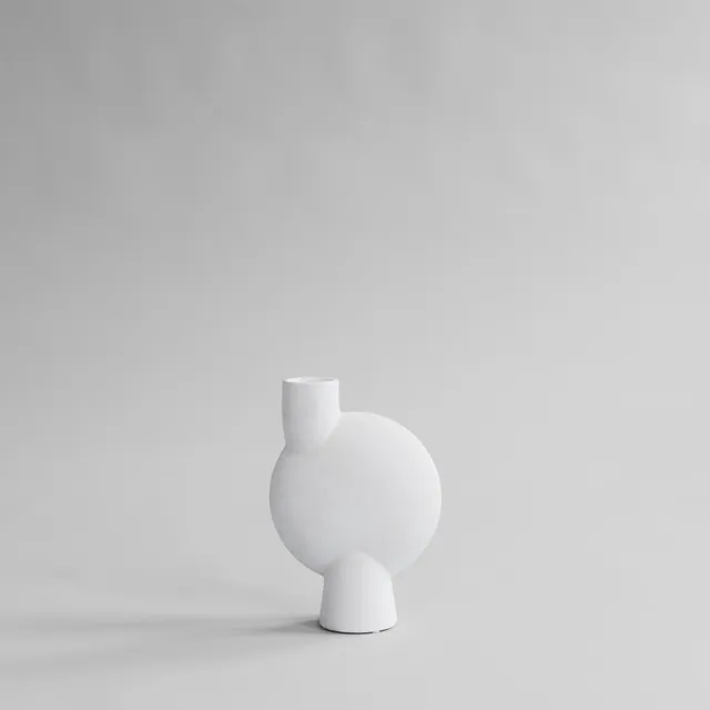 101-copenhagen-sphere-bubl-medio-vase-bone-white-keramik image 1