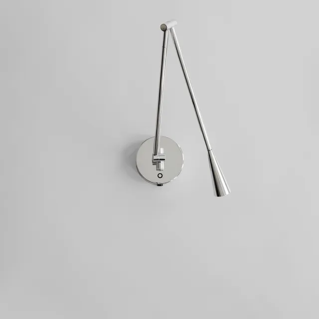 101-copenhagen-snake-wandleuchte-chrom-metall-gebogen image 1