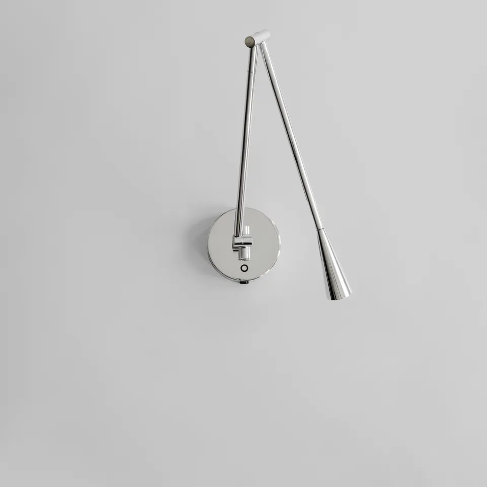 101-copenhagen-snake-wandleuchte-chrom-metall-gebogen image 1