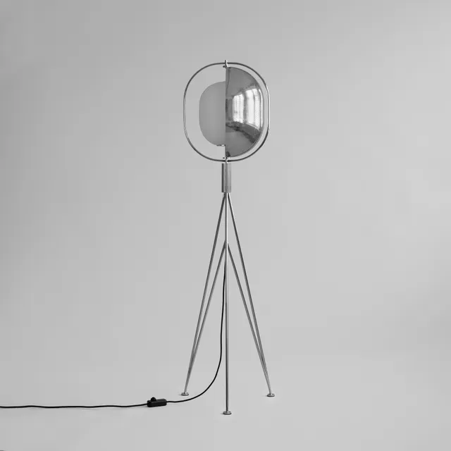 101-copenhagen-pearl-stehlampe-chrom-opalglas-dimmbar image 1