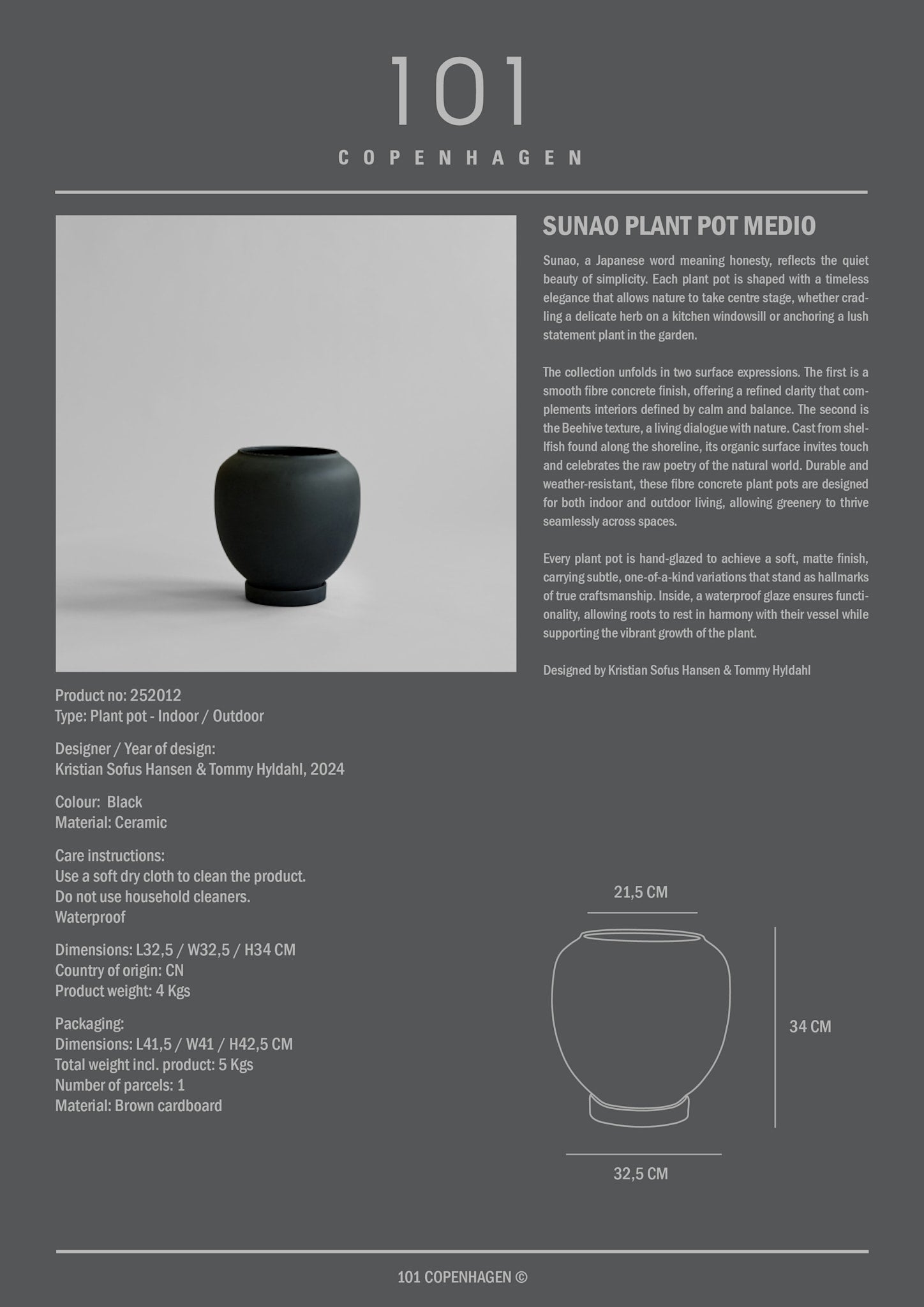 101-copenhagen-sunao-bertopf-medio-faserbeton-schwarz image 6