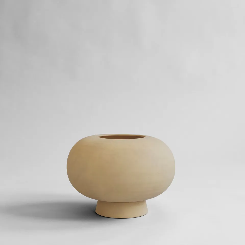 101-copenhagen-kabin-vase-fat-sand-keramikvase-handglasiert image 1