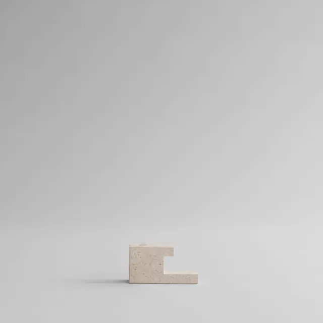 101-copenhagen-brick-candle-holder-low-kalkstein image 1