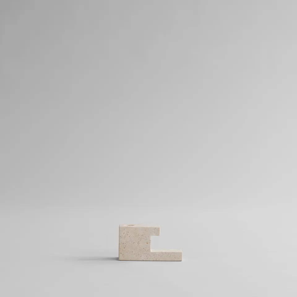101-copenhagen-brick-candle-holder-low-kalkstein image 1