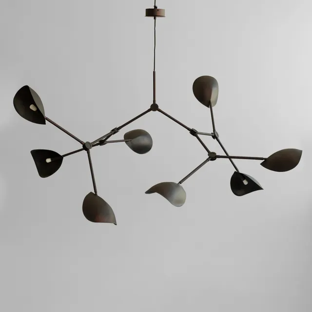 101-copenhagen-stingray-chandelier-grande-kronleuchter-burned-black image 1