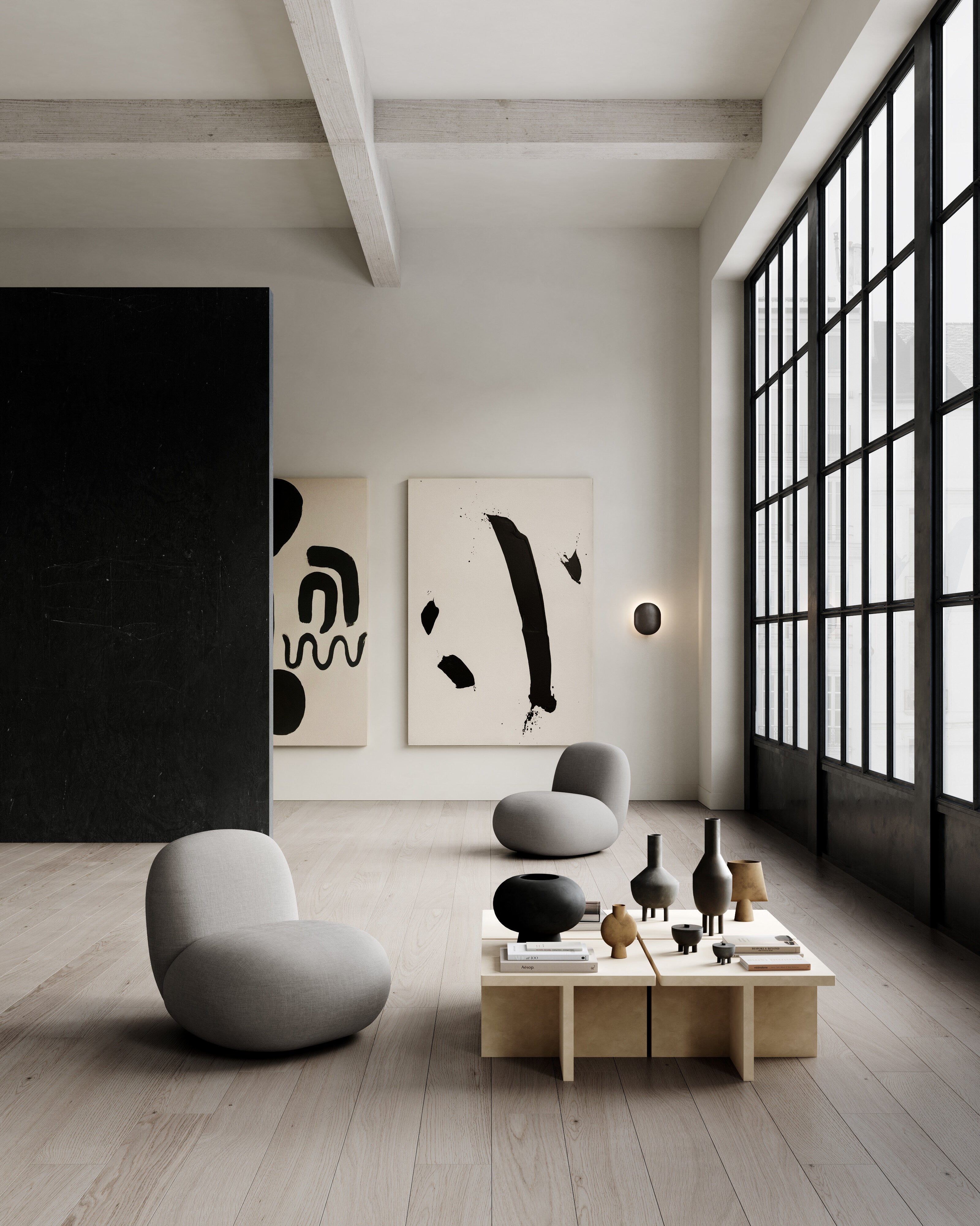 101-copenhagen-kabin-fat-vase-schwarz-keramik image 2