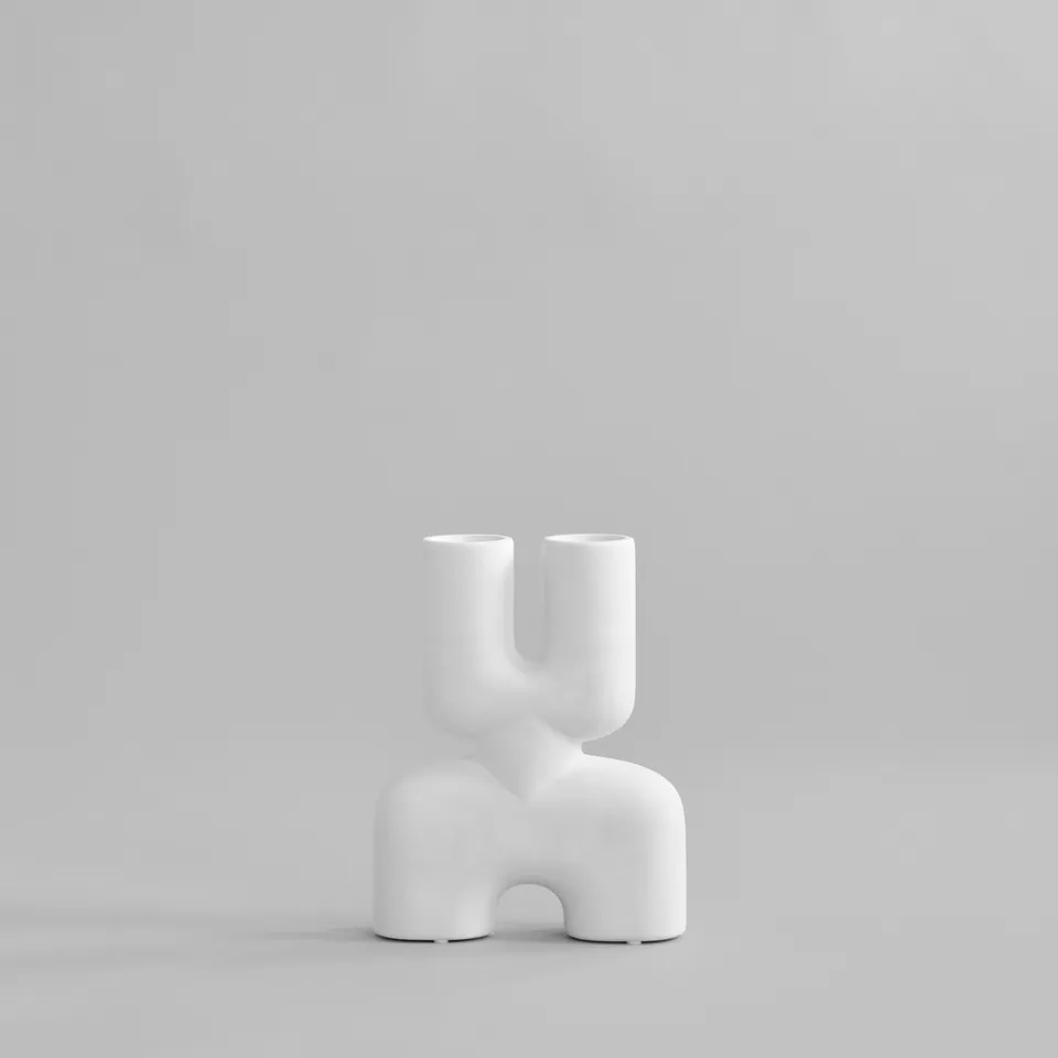 101-copenhagen-cobra-vase-double-mini-bone-white-keramik image 1