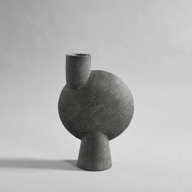101-copenhagen-sphere-vase-bubl-big-keramikvase-dark-grey-45-cm image 1