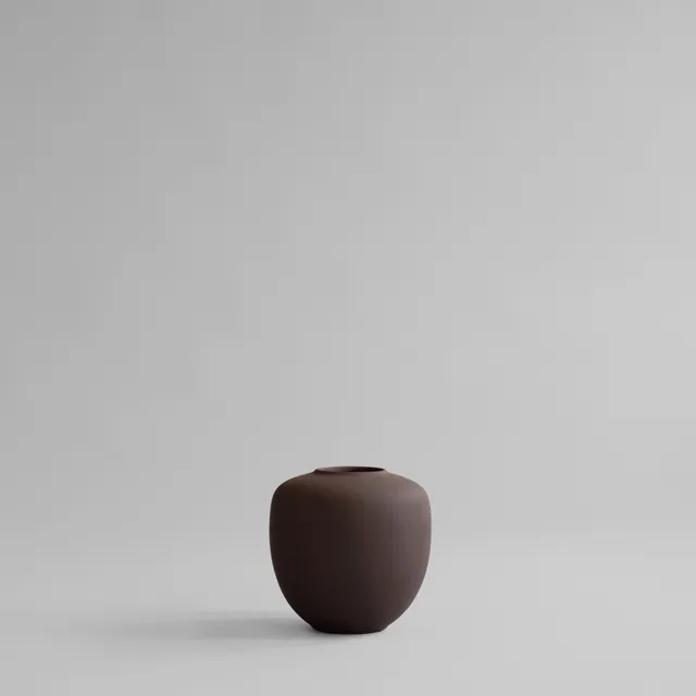 101-copenhagen-sunao-vase-mini-keramikvase-chocolate-brown image 1