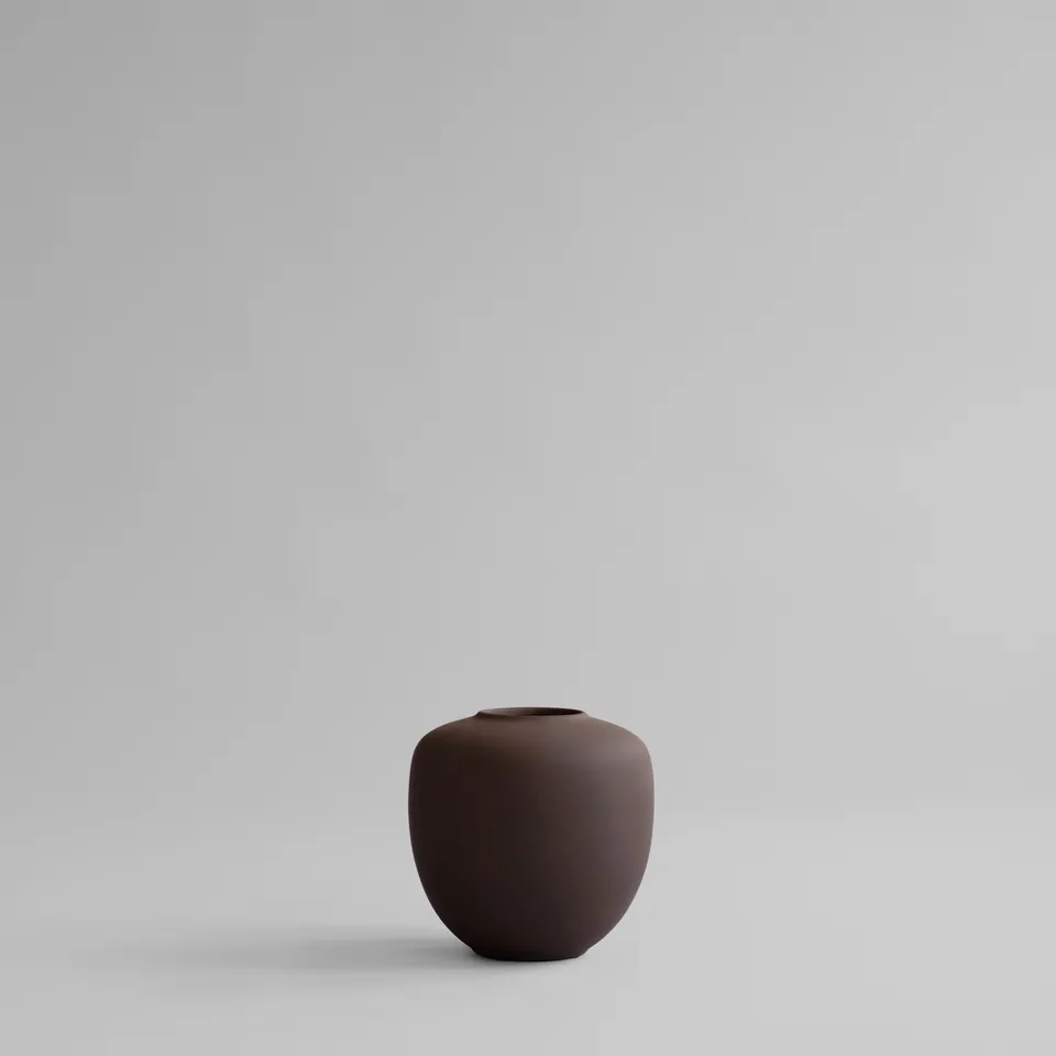 101-copenhagen-sunao-vase-mini-keramikvase-chocolate-brown image 1