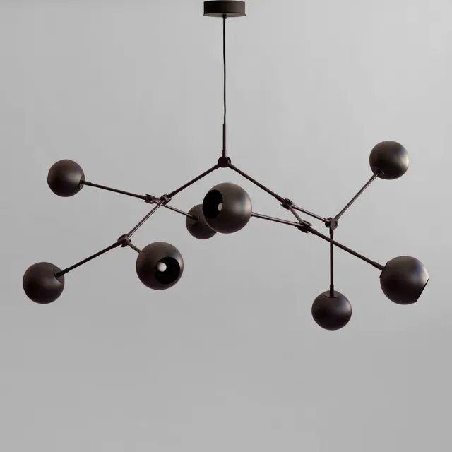 101-copenhagen-drop-chandelier-globe-kronleuchter-schwarz-5m image 1
