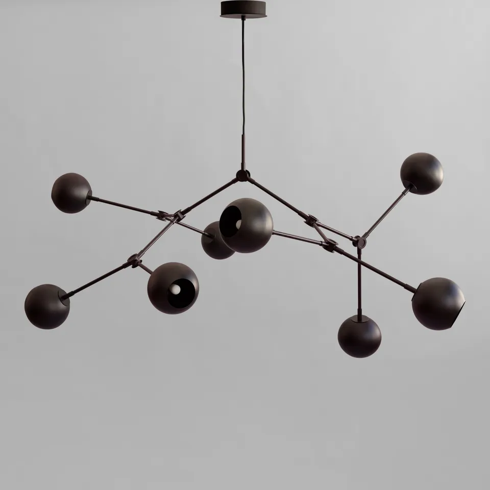101-copenhagen-drop-chandelier-globe-kronleuchter-schwarz-5m image 1