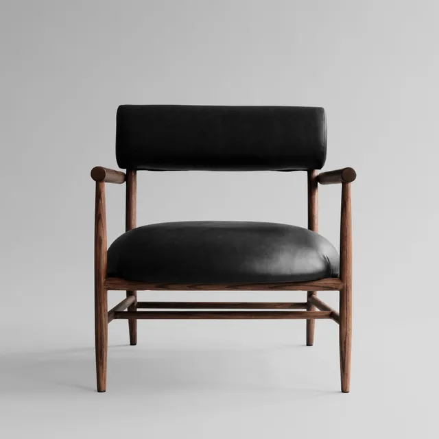 101-copenhagen-nama-lounge-chair-eiche-leder-schwarz-braun image 1
