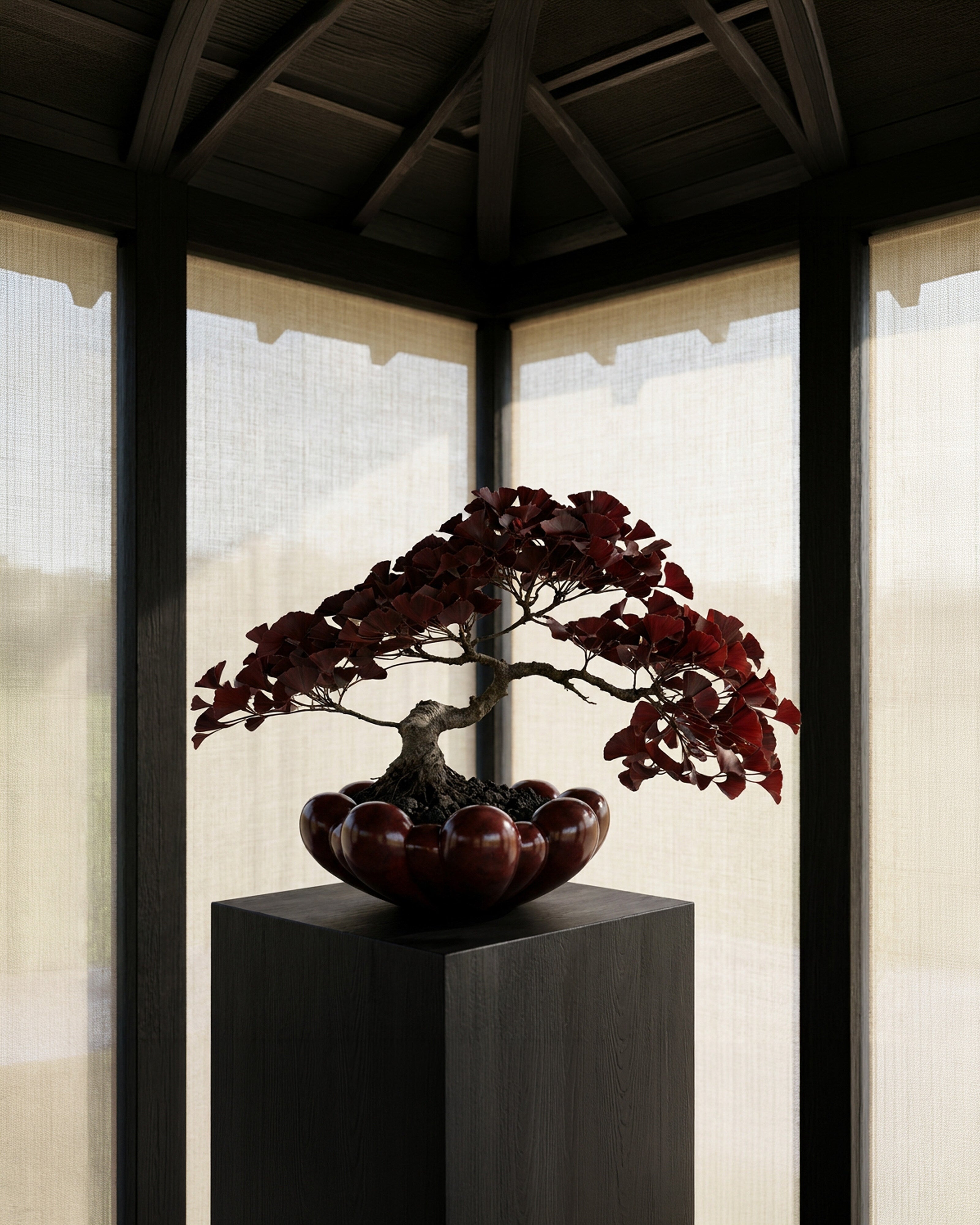 101-copenhagen-bloom-tray-big-tablett-maroon-keramik image 2