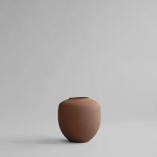 101-copenhagen-sunao-vase-medio-almond-keramikvase-braun image 1