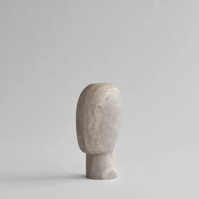 101-copenhagen-head-medio-skulptur-silver-travertine-stein image 1