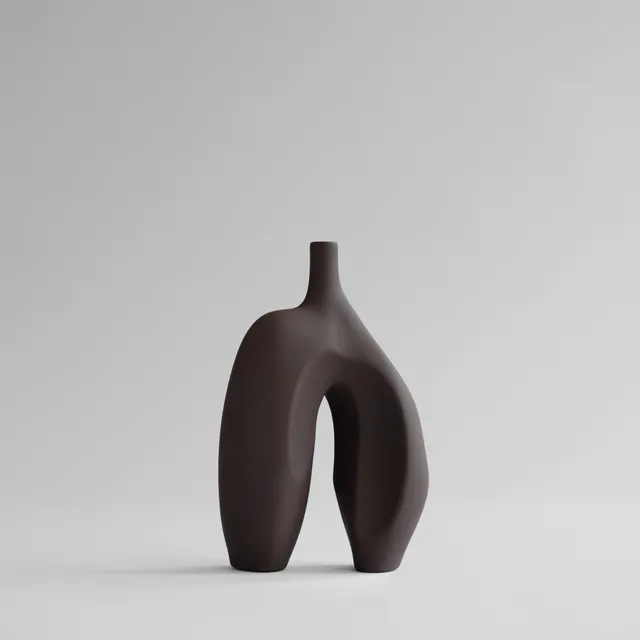 101-copenhagen-ni-vase-medio-keramik-schokobraun image 1
