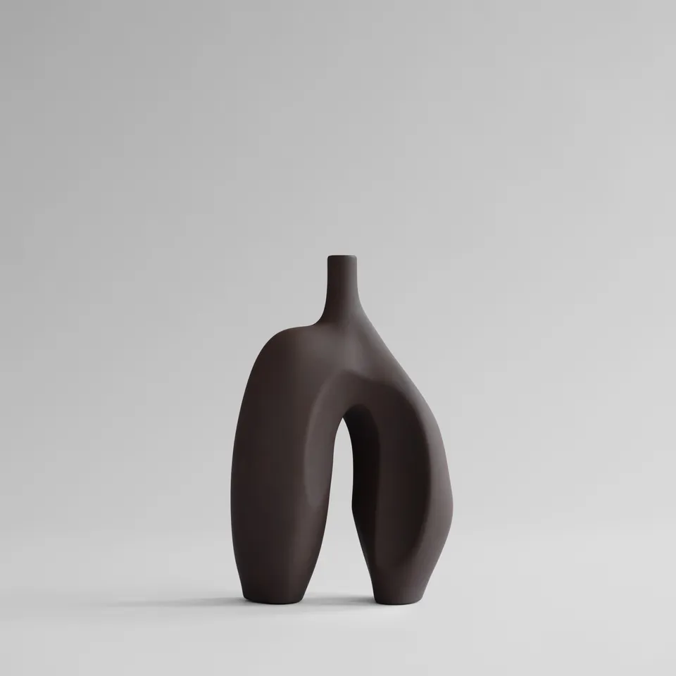 101-copenhagen-ni-vase-medio-keramik-schokobraun image 1