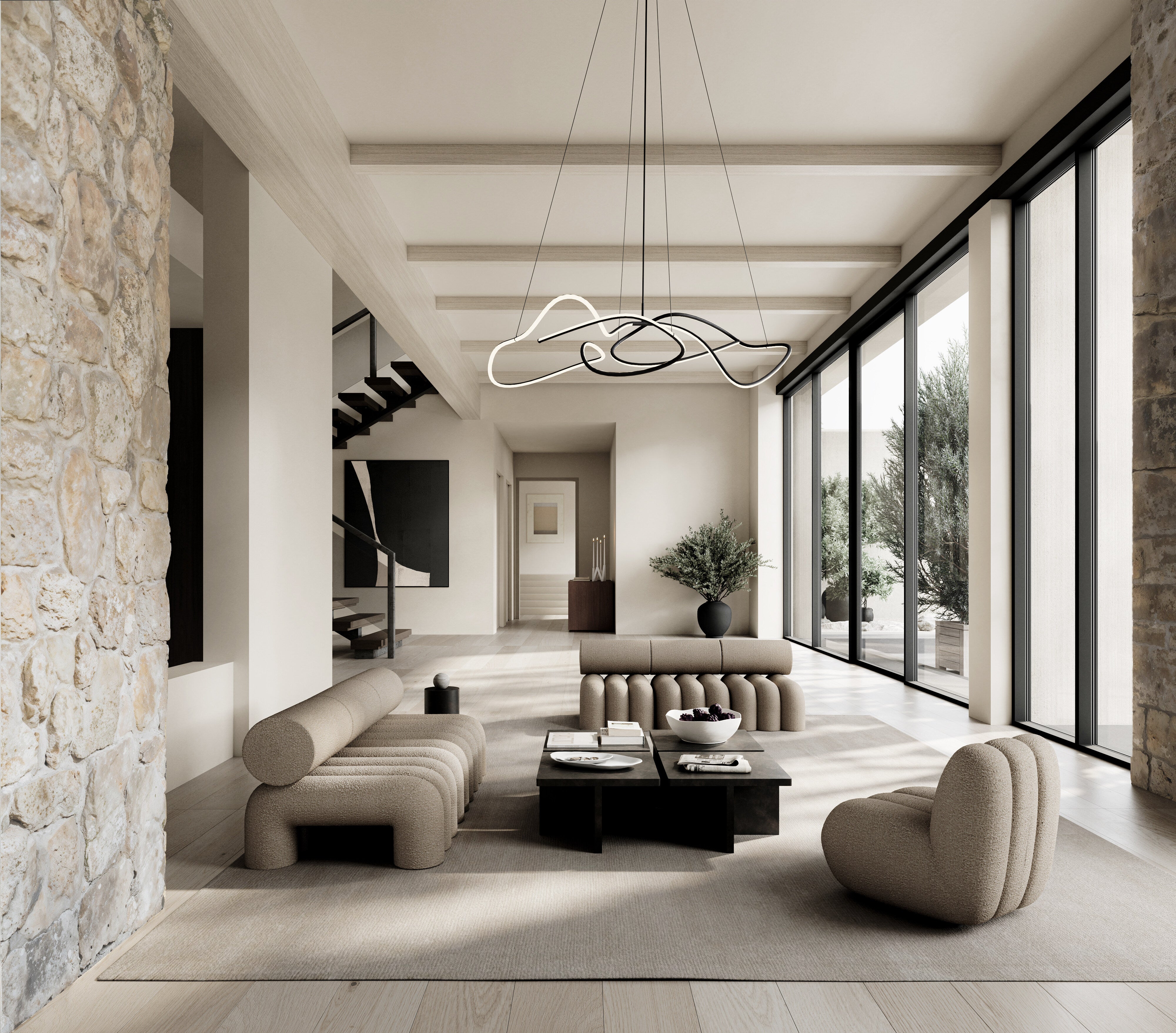 101-copenhagen-foku-loungesessel-boucl-smoked-sand-modular image 2