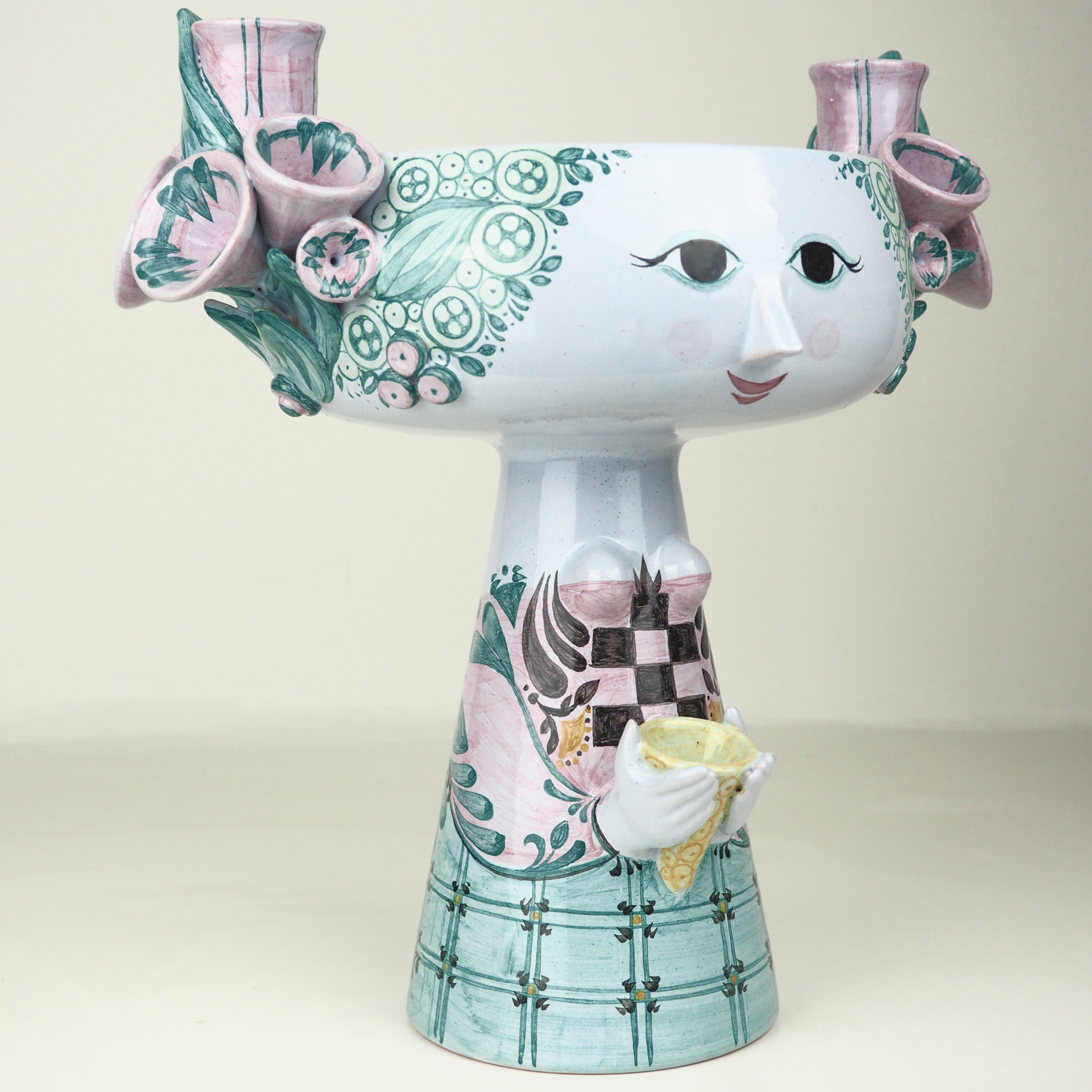 bj-rn-wiinblad-eva-vase-keramik-blumenvase-gesicht image 1