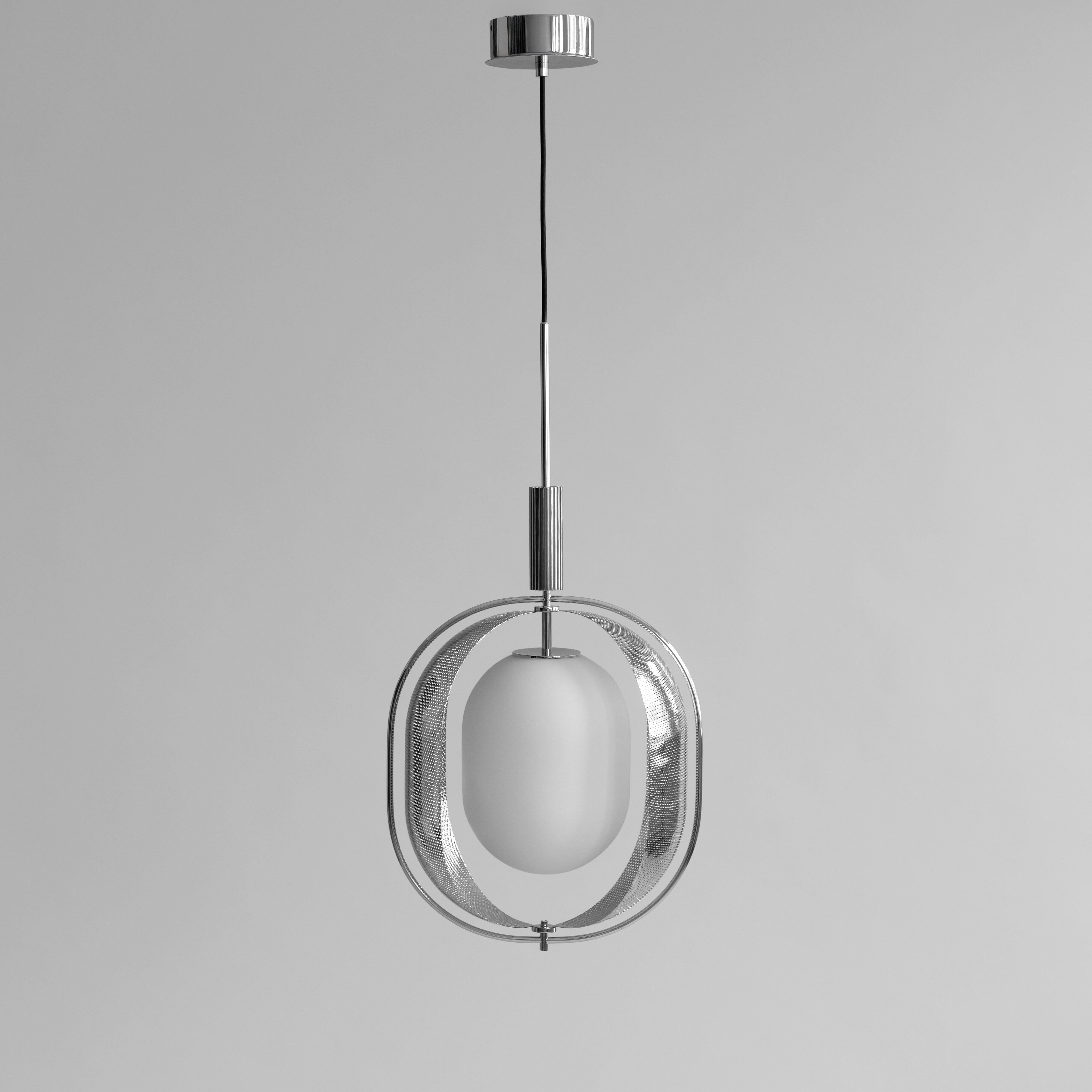 101-copenhagen-pearl-pendelleuchte-chrom-opalglas image 1