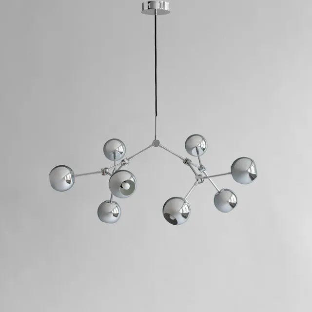 101-copenhagen-drop-kronleuchter-globe-mini-chrom-5m image 1