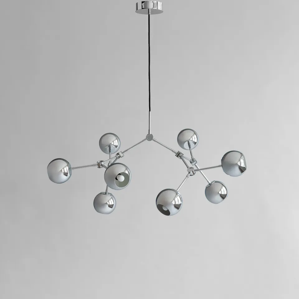101-copenhagen-drop-kronleuchter-globe-mini-chrom-5m image 1