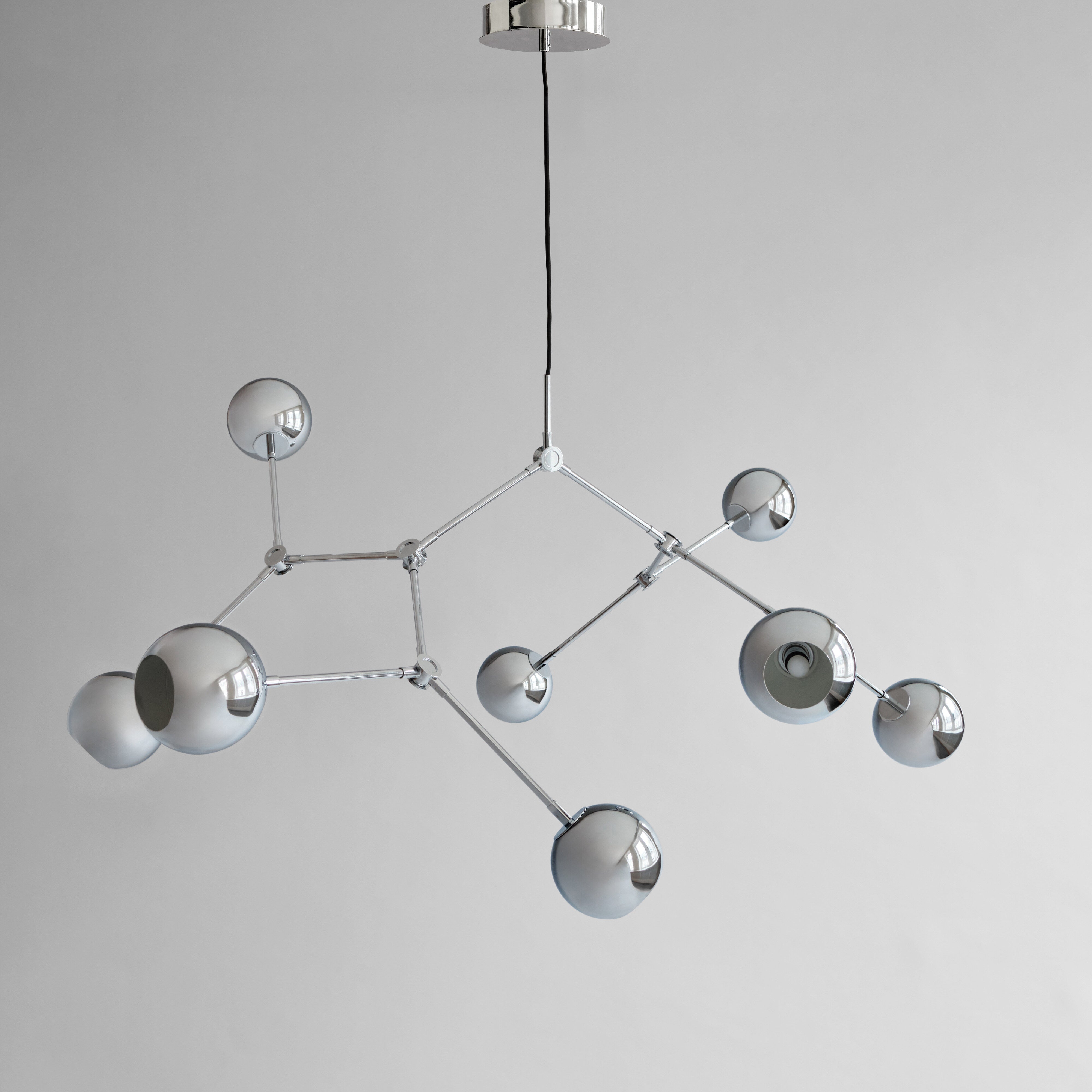 101-copenhagen-drop-chandelier-globe-kronleuchter-chrome-5m image 1