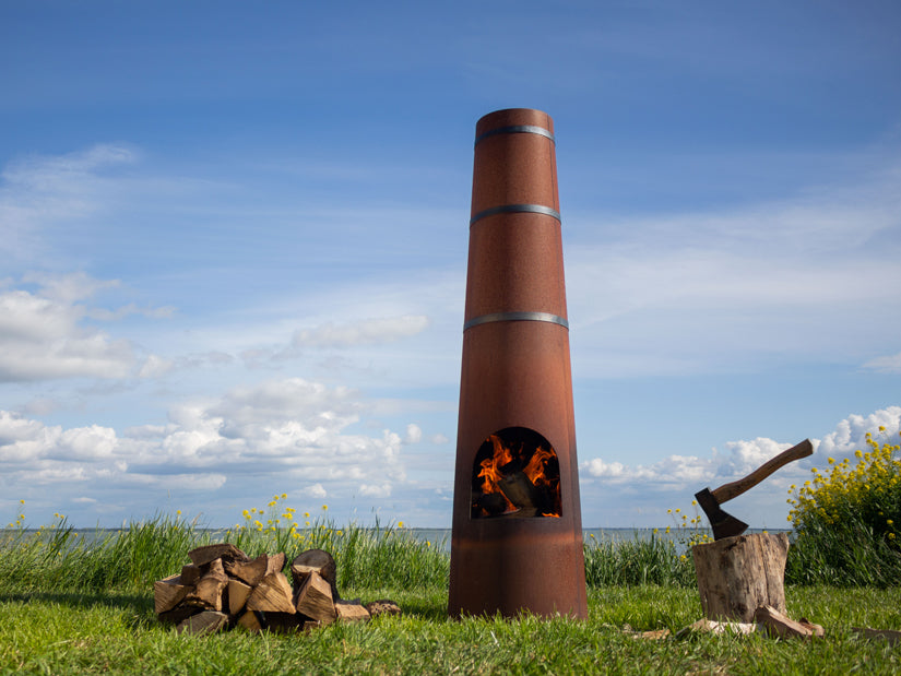 frederik-roij-smokestack-gartenkamin-cortenstahl image 2