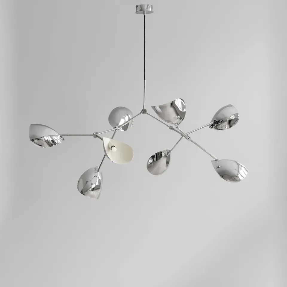 101-copenhagen-stingray-kronleuchter-chrom-designleuchte image 1