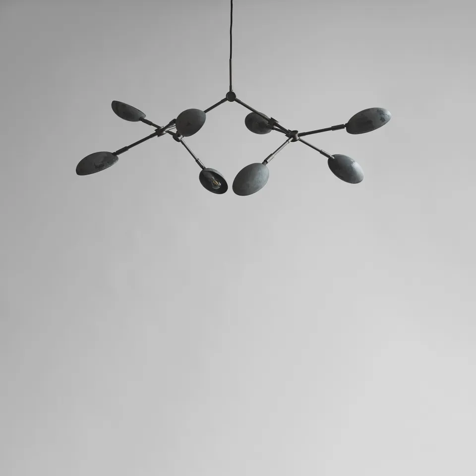101-copenhagen-drop-kronleuchter-mini-oxidiert-alu-5m image 1