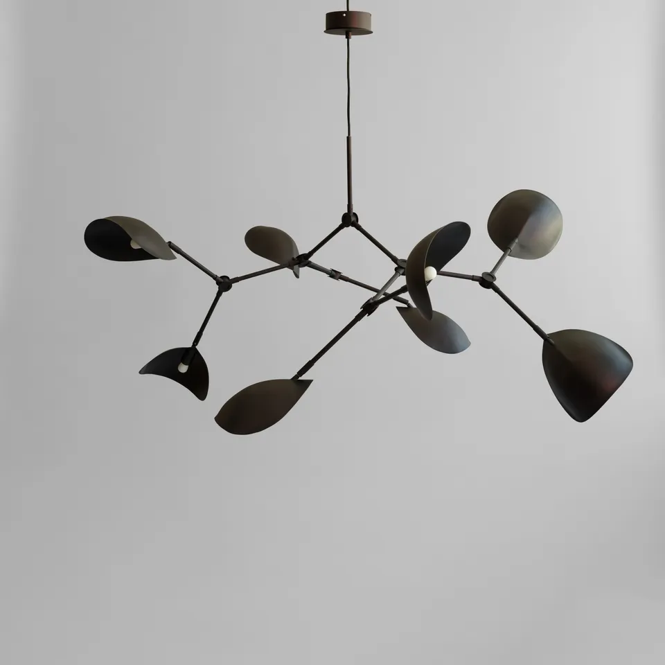 101-copenhagen-stingray-kronleuchter-burned-black-5m-verstellbar image 1