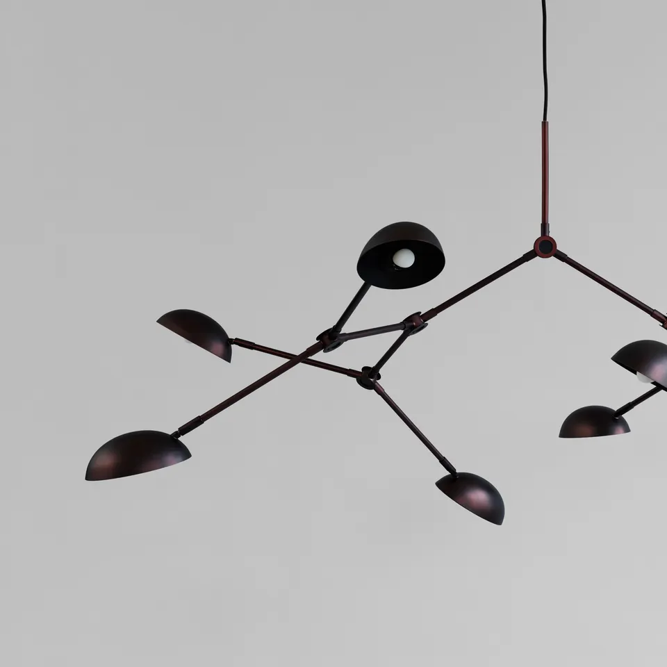 101-copenhagen-drop-kronleuchter-burned-black-5m-14-armig image 1
