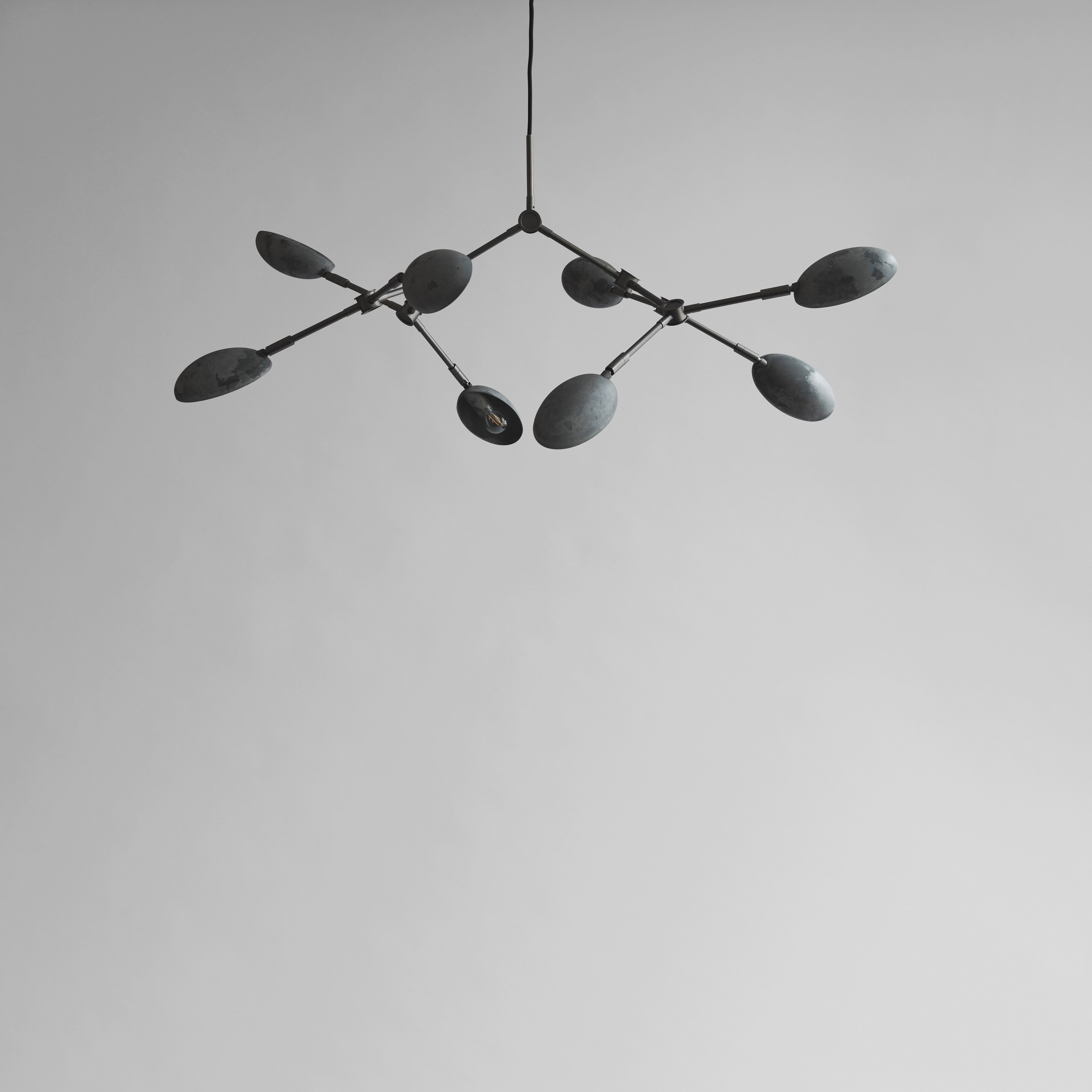 101-copenhagen-drop-kronleuchter-mini-oxidiert-alu-5m image 1