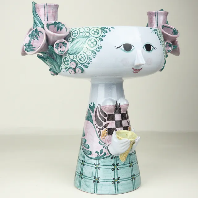 bj-rn-wiinblad-eva-vase-keramik-blumenvase-gesicht image 1