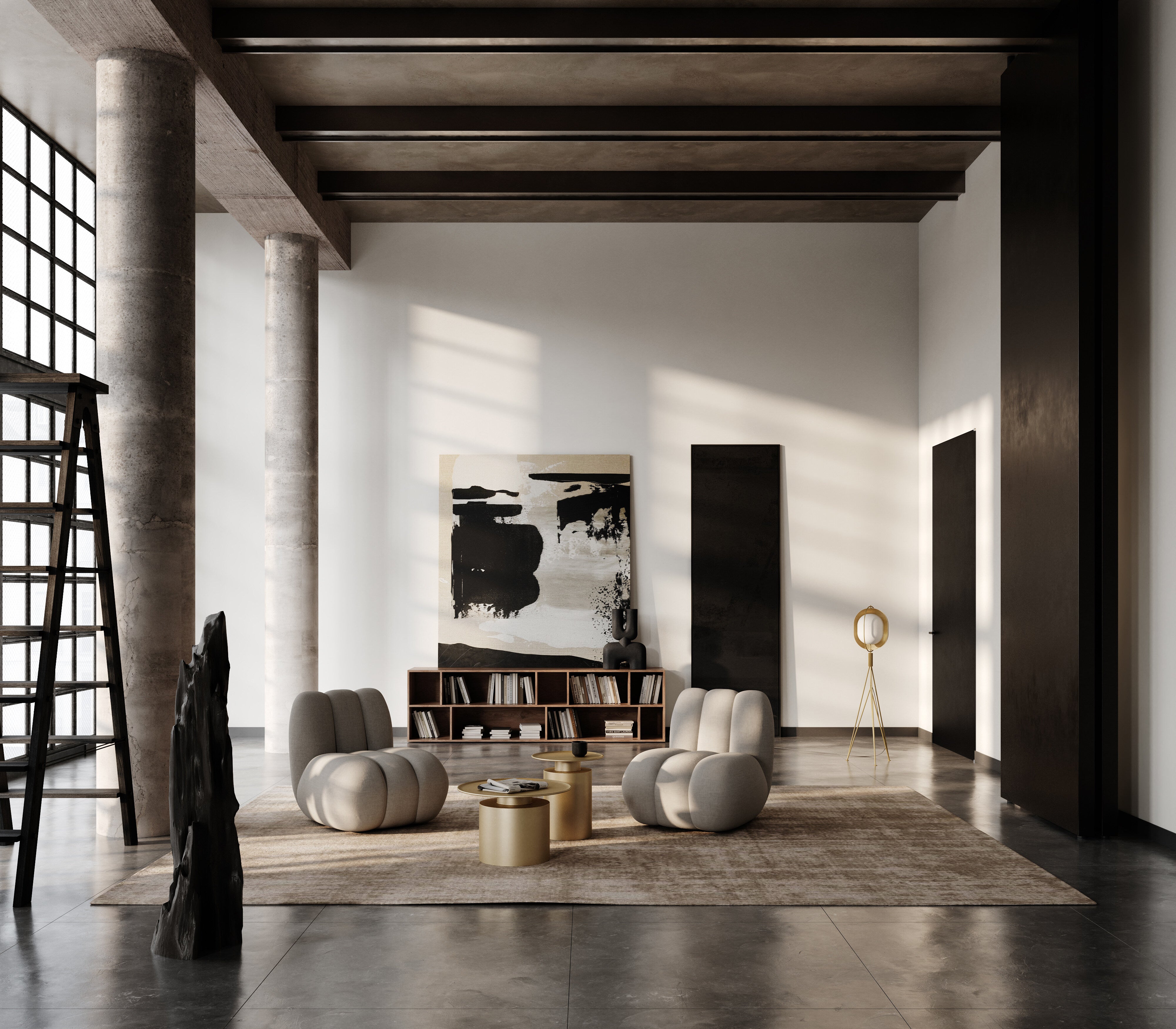 101-copenhagen-toe-chair-loungesessel-taupe-stoff image 3