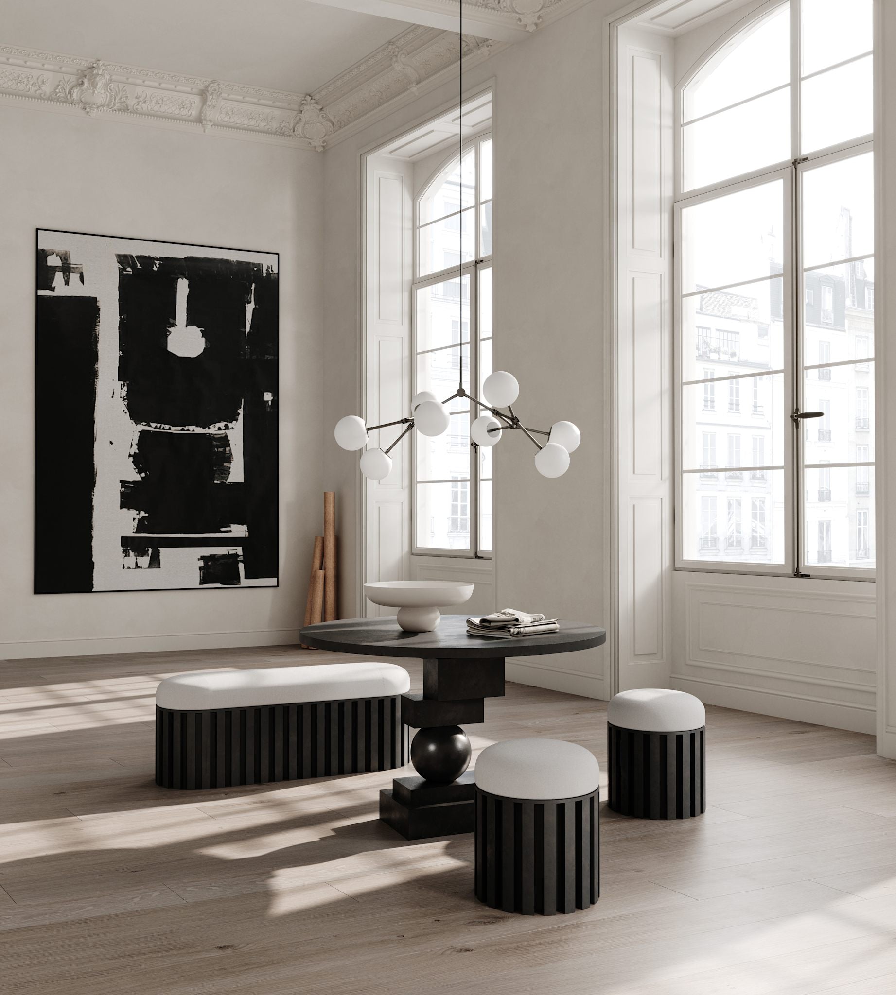 101-copenhagen-tribu-hocker-coffee-faserbeton-mit-kissen image 3